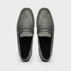 31-160-GRY MONZA Sueded Calfskin with Crocodile Driver, Grey