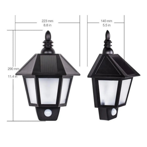 Motion Activated Solar Wall Lamp for Outdoor Lighting with Waterproof
