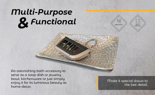 Multi-Purpose Soap Dish And Jewelry Bowl Ceramic Tray For Soap, Jewelry, Snacks