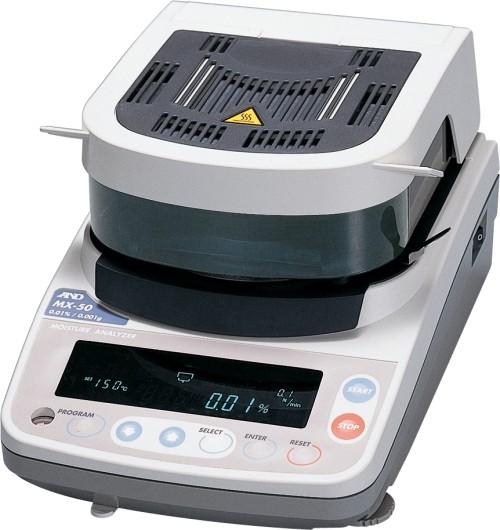 A&D Weighing MX50 Moisture Analyzer (DEMO UNIT), 51 g x 0.001 g / 0.01%, Halogen