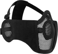 Votagoo Airsoft Mesh Mask Tactical Foldable Half Mesh Mask