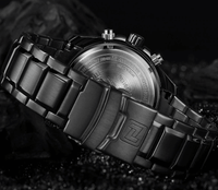 Men's  Waterproof Stainless Steel Watch With Chronometers Business Style Wristwatch Unique Design Perfect Gift