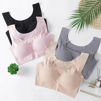 New Incredible Seamless Sports Bra Women's Padded Push Up Sports Yoga Top Shockproof Plus Size Gym Workout Bra U Back Sports Vest