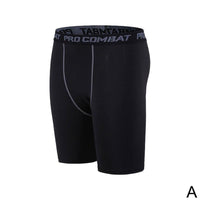 New Male Fitness Quick-Drying Tight Shorts Elastic Compression Leggings Training Pants Men Running Shorts Comfort Black Gray Mens Running Compression Pants Workout Cool Quick Dry Sports Shorts for Running Athletic Underwear
