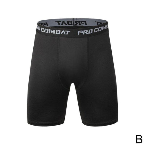 New Male Fitness Quick-Drying Tight Shorts Elastic Compression Leggings Training Pants Men Running Shorts Comfort Black Gray Mens Running Compression Pants Workout Cool Quick Dry Sports Shorts for Running Athletic Underwear