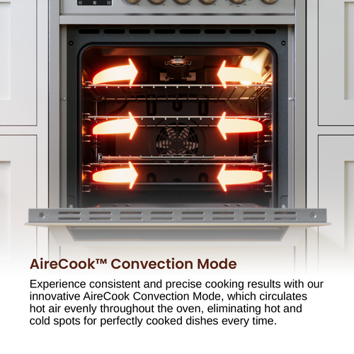 Rangaire 24" Gas Range Convection Oven Freestanding Stainless Steel RRG241TS