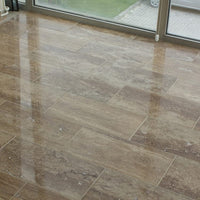 Noce Brown Vein-cut Travertine Floor and Wall Tile 12"x24" - Livfloors Collection