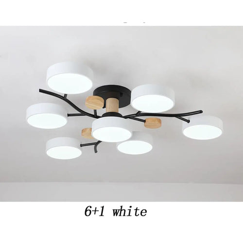 Nordic LED Ceiling Light for Living Room in Soft Macaron Style