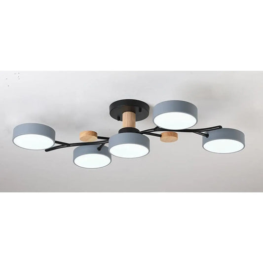 Nordic LED Ceiling Light for Living Room in Soft Macaron Style