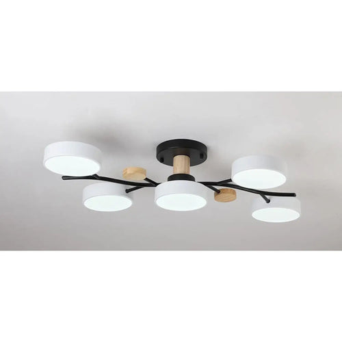 Nordic LED Ceiling Light for Living Room in Soft Macaron Style