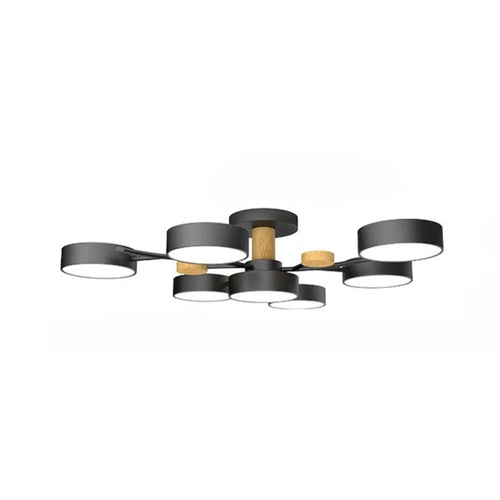Nordic LED Ceiling Light for Living Room in Soft Macaron Style