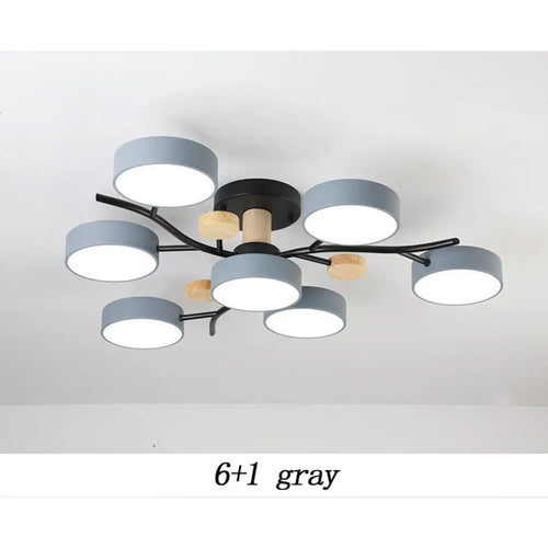 Nordic LED Ceiling Light for Living Room in Soft Macaron Style