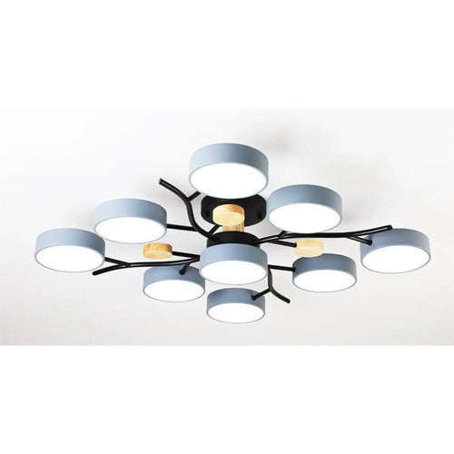 Nordic LED Ceiling Light for Living Room in Soft Macaron Style