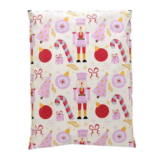 Nutcracker Poly Mailers Size 14.5x19 Christmas Shipping Bags