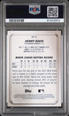 Graded 2022 Topps Bowman Platinum Henry Davis #TOP16 T/P Aqua Ice Foilboard #/250 Rookie RC Baseball Card PSA 10 Gem Mint