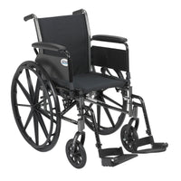 Cruiser III Light Weight Wheelchair with Flip Back Removable Arms, Full Arms, Swing away Footrests, 18" Seat RIO Medical Supplies