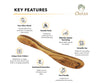 Mediterranean Olive Wood Bread & Butter Set. 2-Pcs