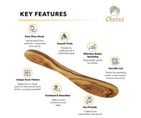 Mediterranean Olive Wood Bread & Butter Set. 2-Pcs