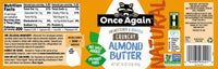 Almond Butter, Crunchy, No Salt