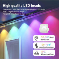 Outdoor LED Light Strip with Bluetooth Control for Eaves and Patios