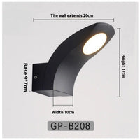 Outdoor LED Wall Lamp with Durable Aluminum Housing Waterproof Design