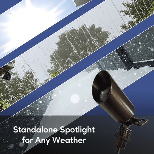 Outdoor Spotlight with Removable Angled Shroud Body