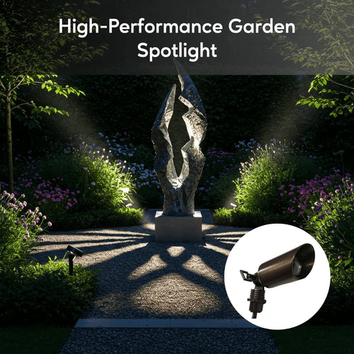 Outdoor Spotlight with Removable Angled Shroud Body