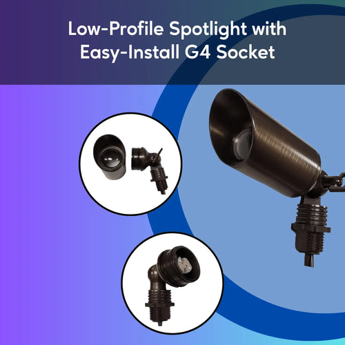 Outdoor Spotlight with Removable Angled Shroud Body