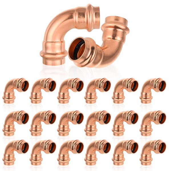 30 Pcs 3/4" Press Copper 90° Elbow (Lead Free)