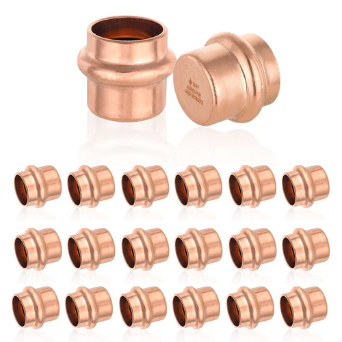 30 Pcs 1/2" Press Copper Cap (Lead Free)