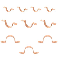 1-1/4" Copper Pipe Straps, Two Hole