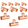 1-1/4" x 1-1/4" x 1" Copper Reducing Tee