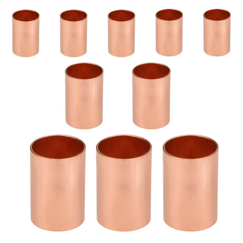 10 Pcs 2" Copper Coupling, No Stop at Wholesale Price
