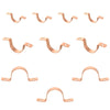 1-1/2" Copper Pipe Straps, Two Hole