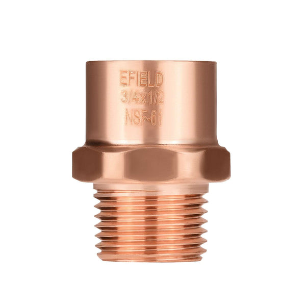 3/4" C x 1/2" MNPT Copper Male Adapter Plumbingsell