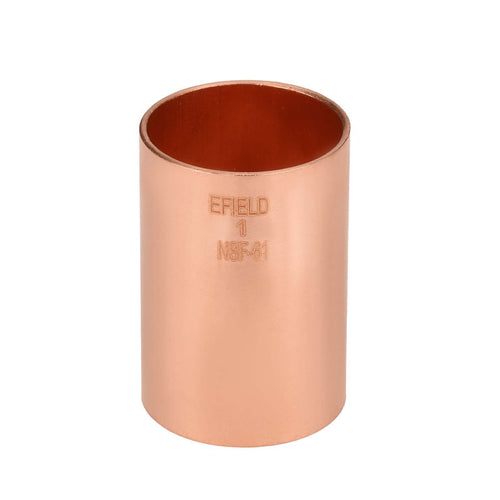 30 Pcs 1" Copper Coupling, No Stop at Wholesale Price