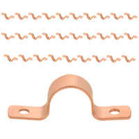 30-Pack 5/8" Copper Pipe Straps, Two Hole Plumbingsell