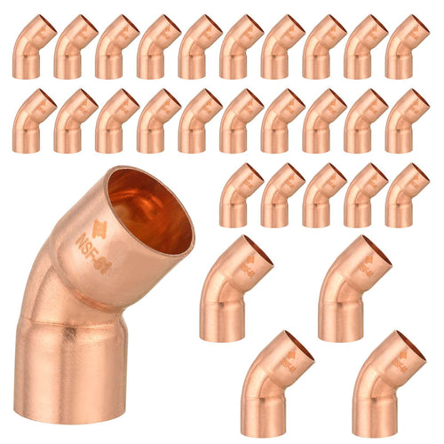 30 Pcs 3/4" 45º Copper Elbow at Wholesale Price