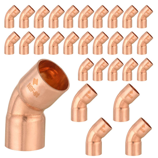 30 Pcs 3/4" 45º Copper Elbow at Wholesale Price
