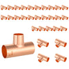 1/2" x 1/2" x 3/4" Copper Reducing Tee