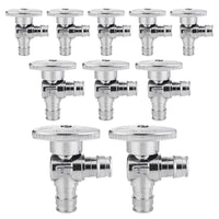10 Pcs 1/2" x 1/2" PEX Expansion Angle Stop Valve, 1/4 Turn (Lead Free) Plumbingsell