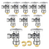 10 Pcs 1/2" Push Connect x 3/8" OD Compr. Angle Stop Valve, 1/4 Turn (Lead Free) Plumbingsell