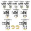 10 Pcs 1/2" Push Connect x 1/4" OD Compr. Angle Stop Valve w/ABS Handle (Lead Free) Plumbingsell