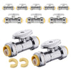 10 Pcs 1/2" Push Connect x 1/2" Push Connect Straight Stop Valve, 1/4 Turn (Lead Free) Plumbingsell