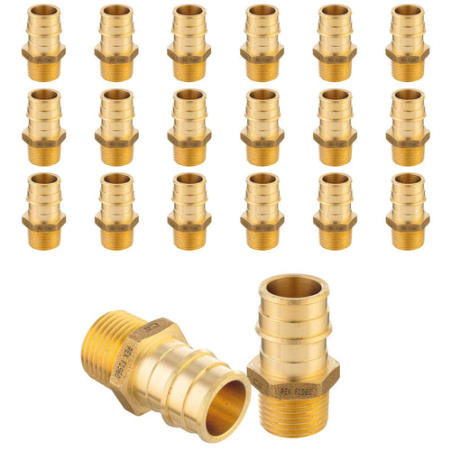 30 Pcs PEX A Expansion 1/2" PEX x 3/4" Male Threaded F1960 Adapter Wholesale