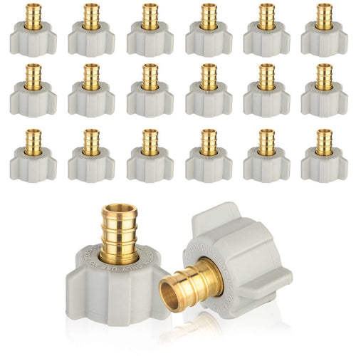 30 Pcs PEX-B Crimp 3/4" x 1/2" Female NPT Swivel Adapter (Lead Free)