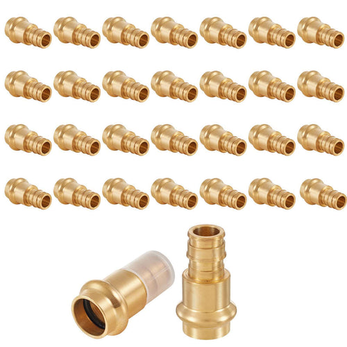1/2" Copper Press x 1/2" PEX Expansion Brass Adapter (Lead Free)