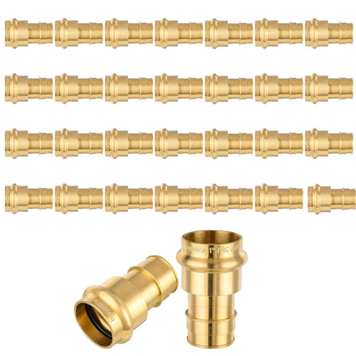 1" Copper Press x 1" PEX Expansion Brass Adapter (Lead Free)