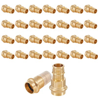 30 Pcs 1/2" Press x 1/2" PEX Expansion Brass Adapter (Lead Free)
