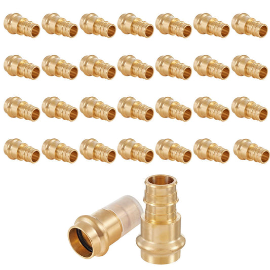 30 Pcs 1/2" Press x 1/2" PEX Expansion Brass Adapter (Lead Free)